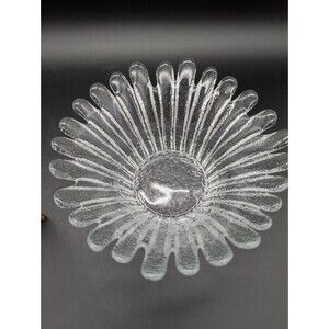 BLENKO Art Glass #847S Textured Crystal Scalloped 7" DAISY BOWL